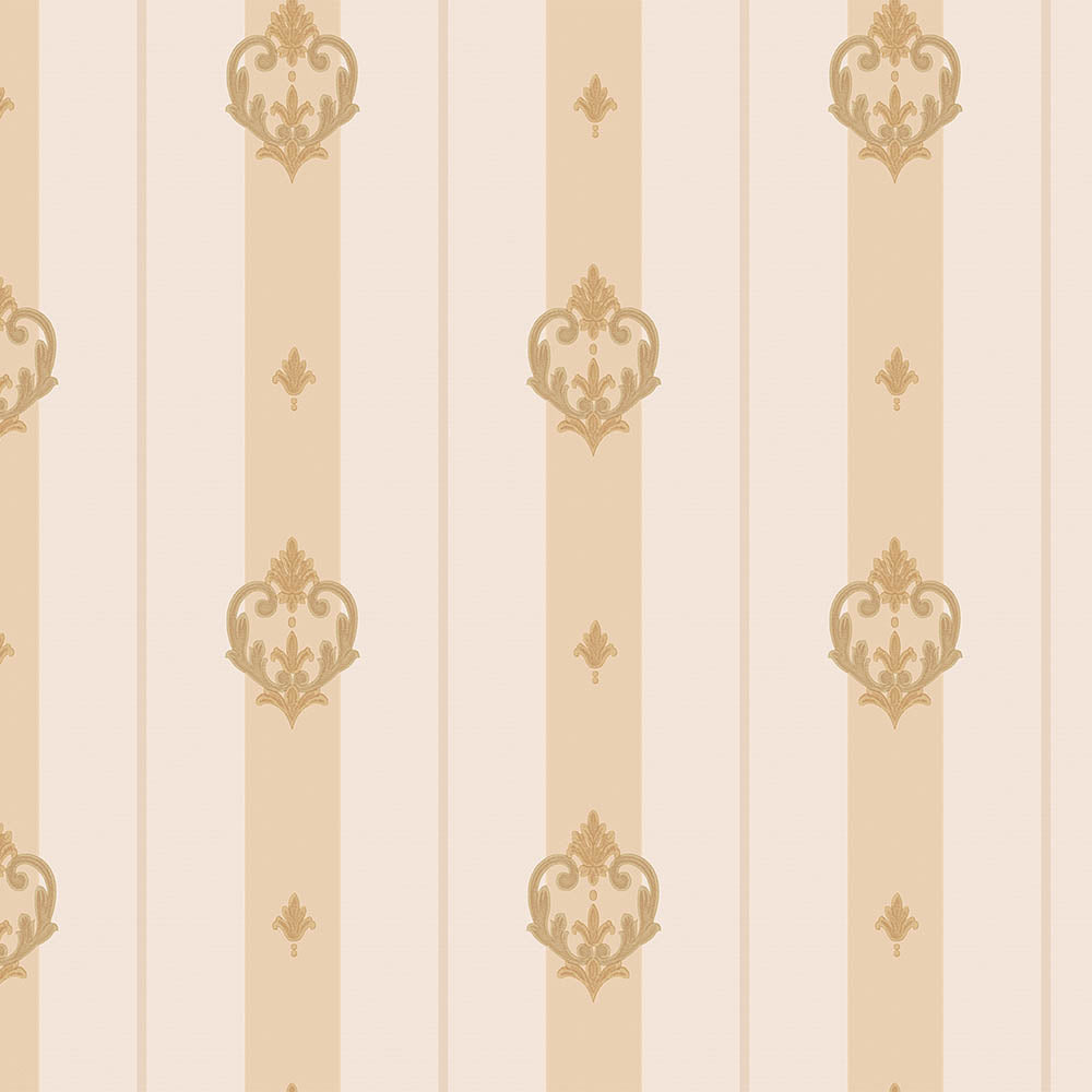 Striped wallpaper with neoclassical discreet ornament - SW17804
