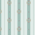 Striped wallpaper with neoclassical discreet ornament - SW17804