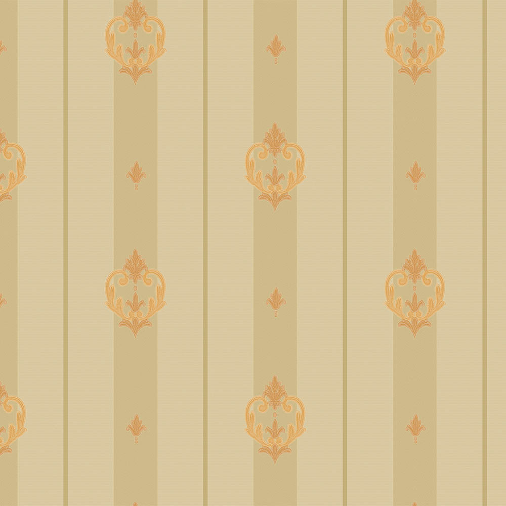 Striped wallpaper with neoclassical discreet ornament - SW17804