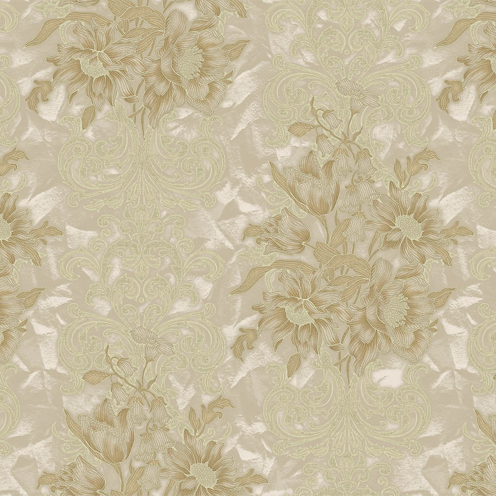 Floral detailed Rococo damask pattern - SW17805