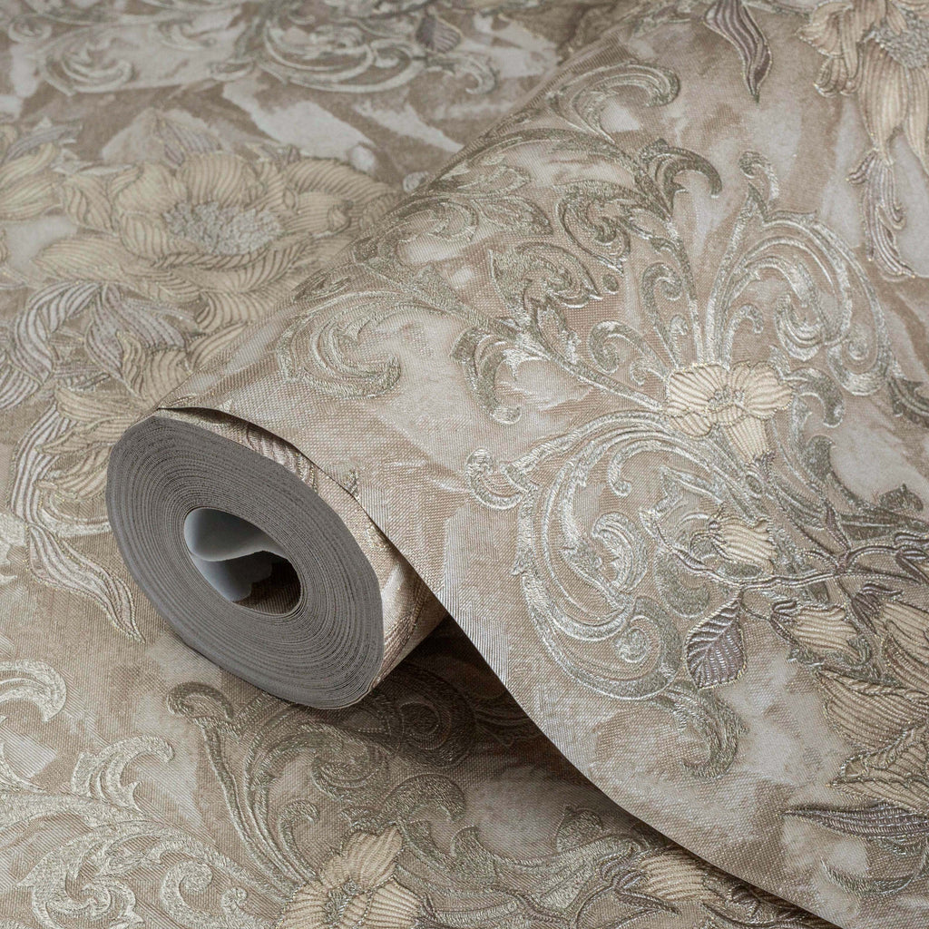 Floral detailed Rococo damask pattern - SW17805