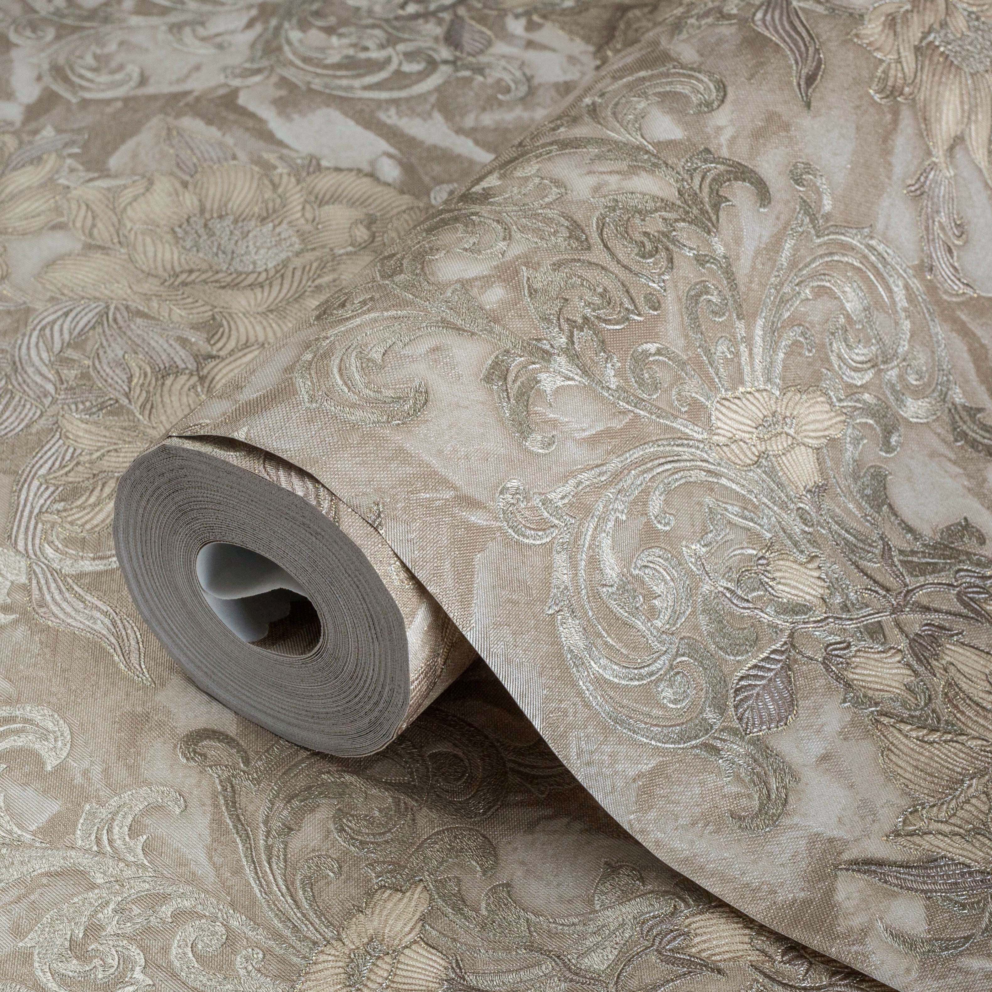 Floral detailed Rococo damask pattern - SW17805