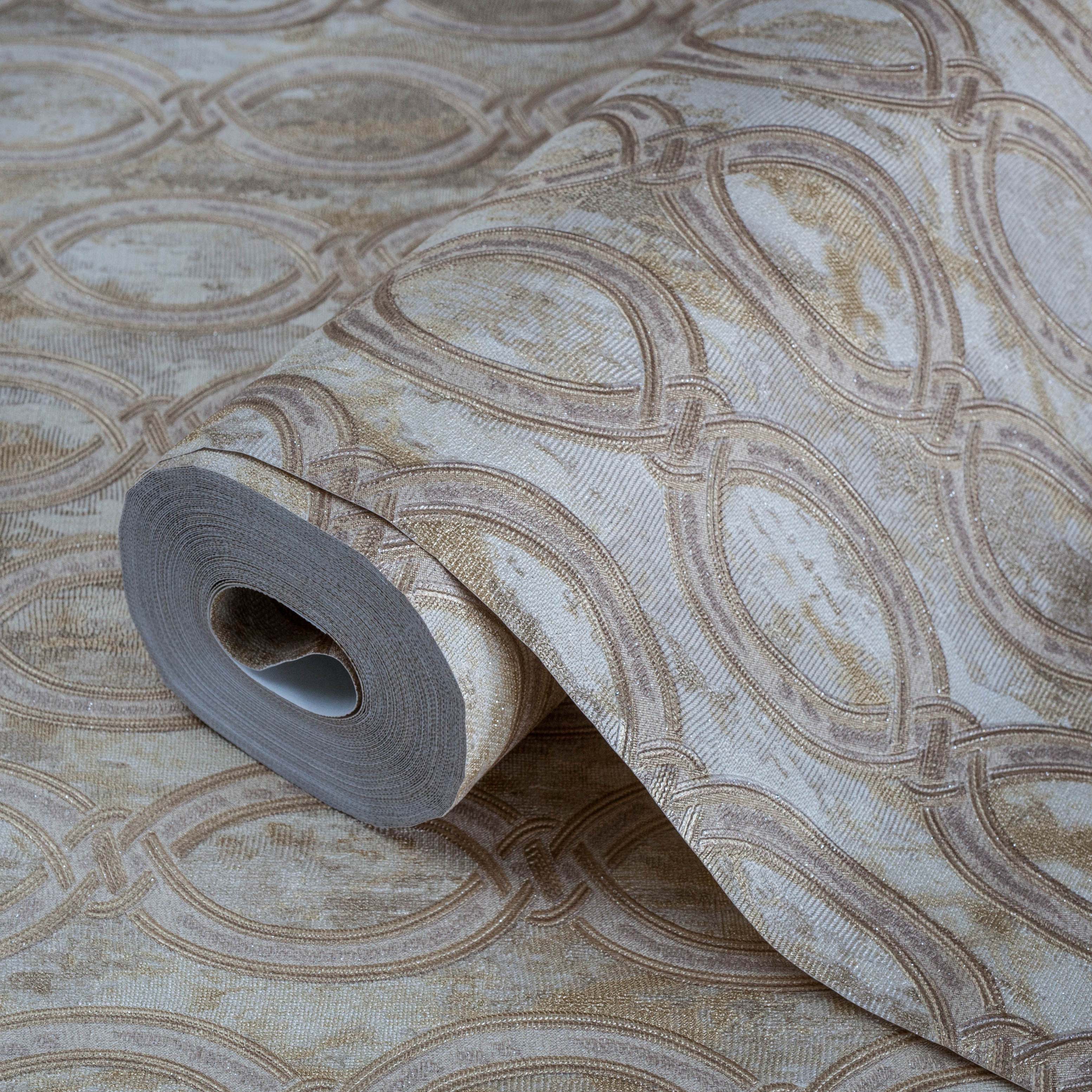 Wallpaper with stylized chain pattern - SW17808