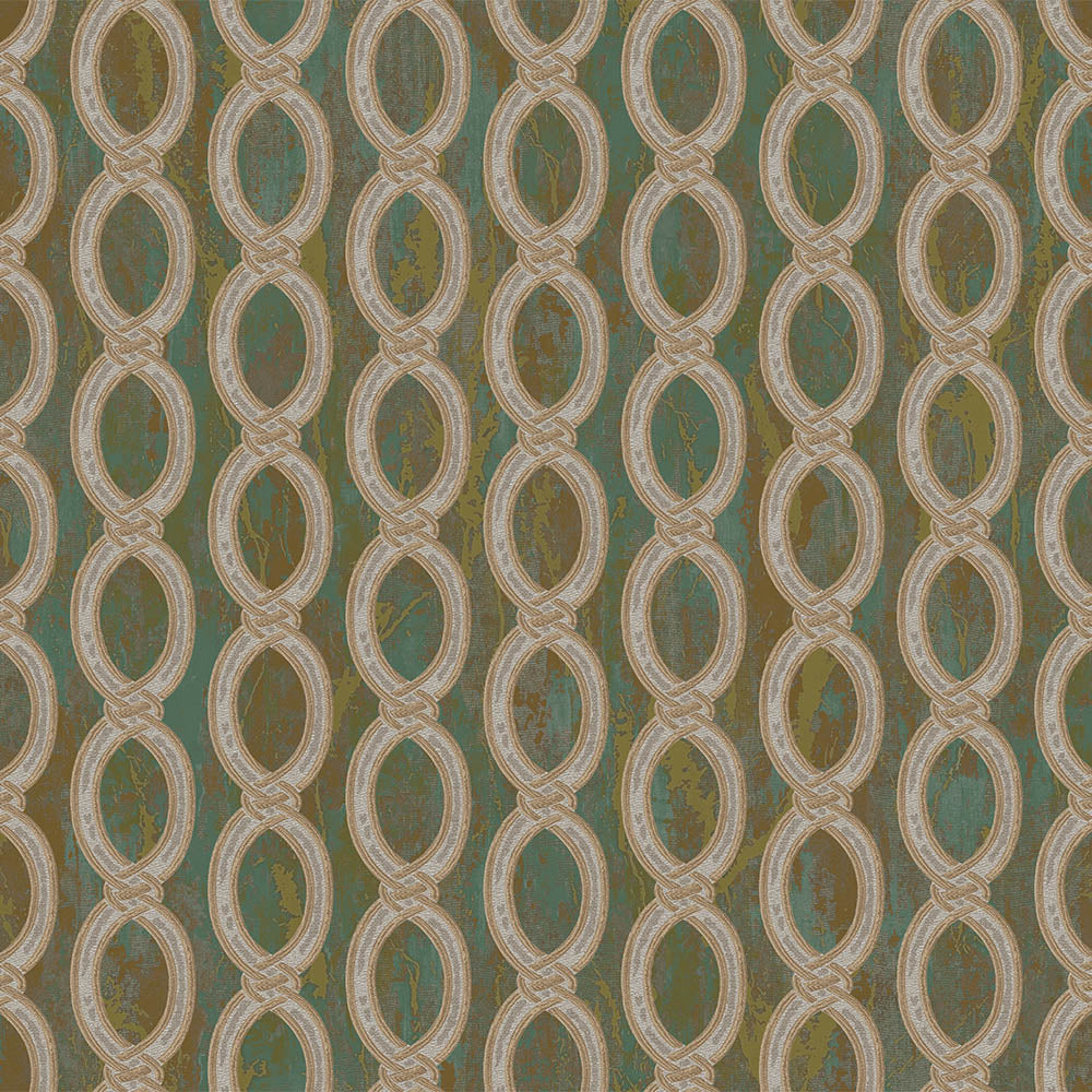 Wallpaper with stylized chain pattern - SW17808
