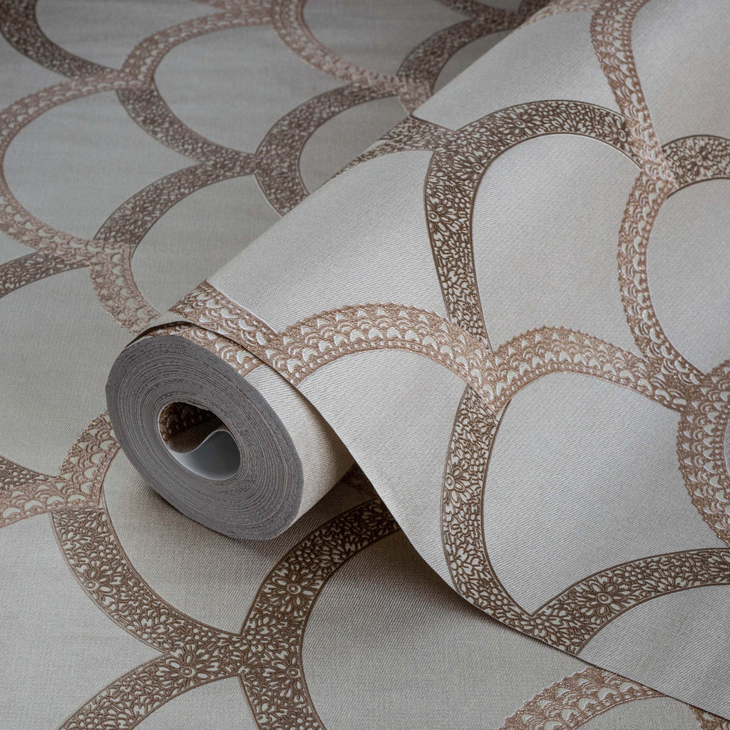 Simple waves ornament wallpaper - SW17811