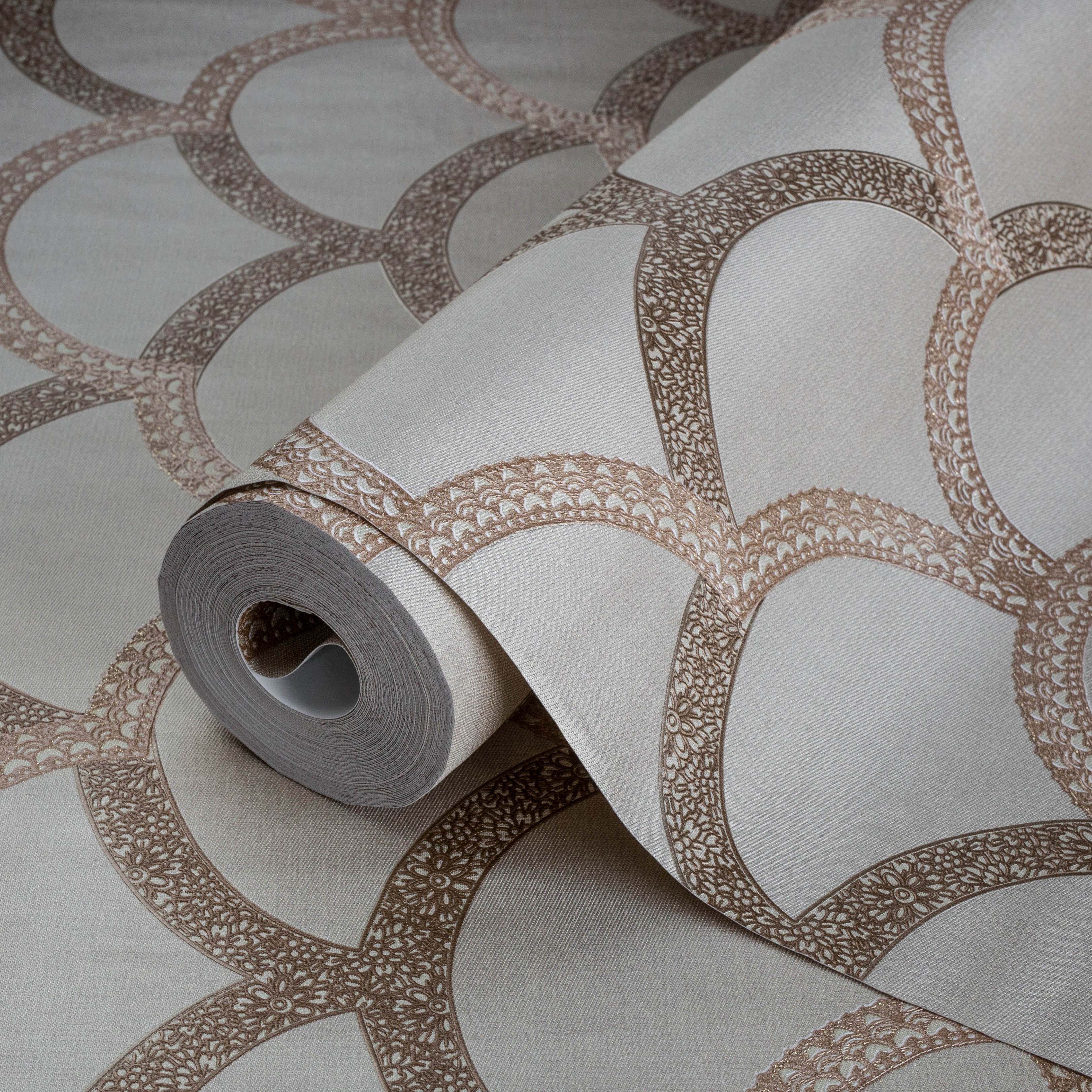 Simple waves ornament wallpaper - SW17811