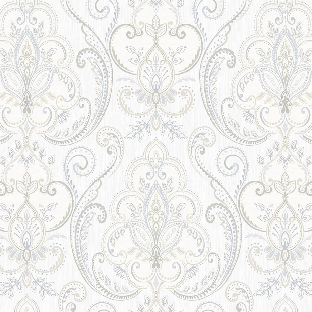 Multicolored Damask Pattern Wallpaper - SW19901