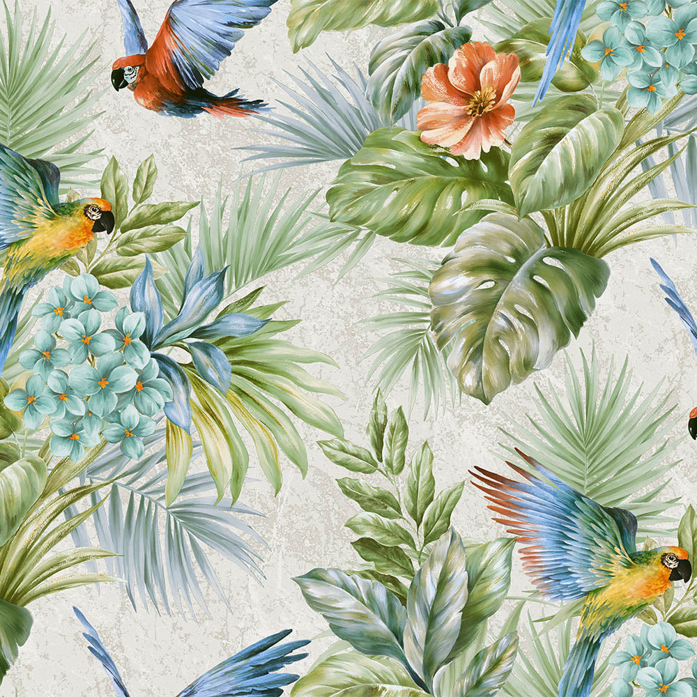 Wallpaper Parrot and Tropical Plant Trend - SW19905